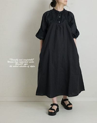 【セール】 AFFINITE＆BELL アフィニテアンドベル　  0114201 ラミーリネンコットンキャミワンピース　　ペチワンピース リネン　　