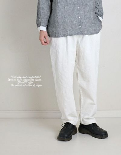 【セール】   heavenly　ヘブンリー　  2150091コットンリネンコーデュロイタックパンツ