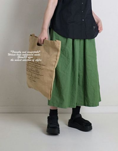 CUORE STORE/sloe  クオーレストア   綿麻ワイドキュロットパンツ     8803880