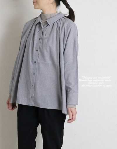【セール】    Sorte cuff 　ソルテカフ　csc922dz16　 起毛コットンギャザーブラウス