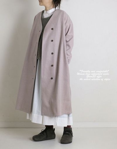  【セール】 Sorte cuff 　ソルテカフ　1022W13 　フェイクウールロングコート