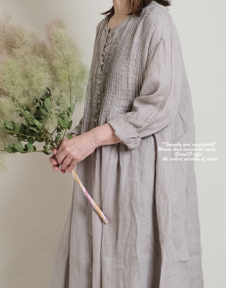 エスオー エスオー服 麻ワンピース