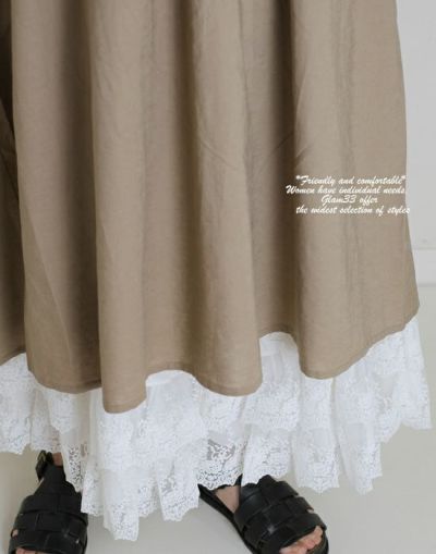 mano a mano マノアマノ　　2314008   レースティアードペチスカート