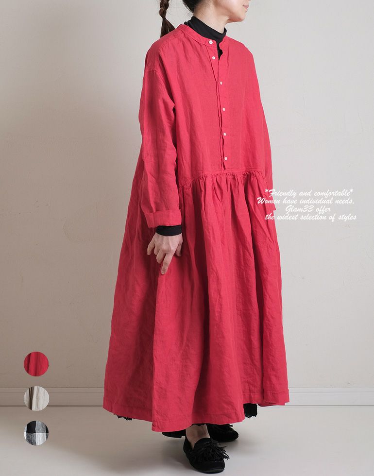 エスオー エスオー服 麻ワンピース