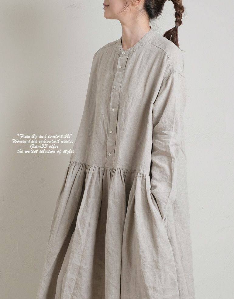 エスオー エスオー服 麻ワンピース