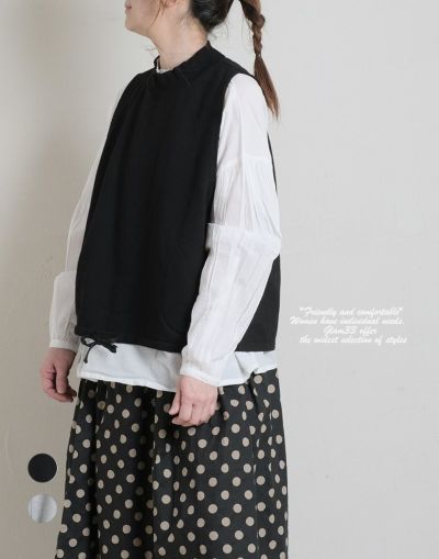 CUORE STORE  クオーレストア 　布帛切替ベスト　　5428008