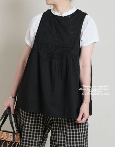 フロントヨーク刺繍ベスト　  6020