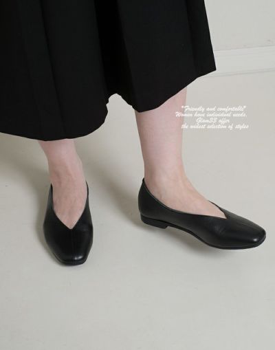 Recipe　レシピ　     Vカットスクエアパンプス　　　　  RP-267　   牛革　　 23.5cm　24cm　24.5cm