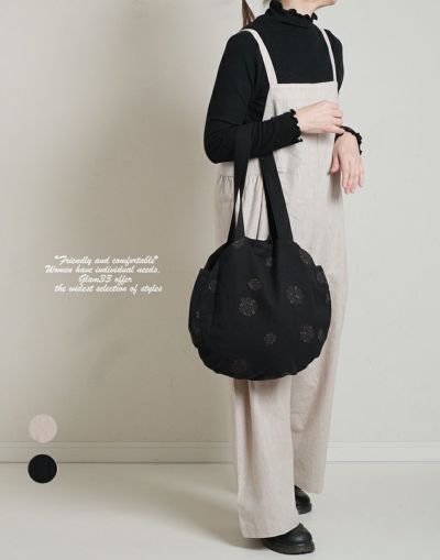 blue willow ブルーウィロー 　　コットンリネンサイドギャザーサロペットパンツ　　14539