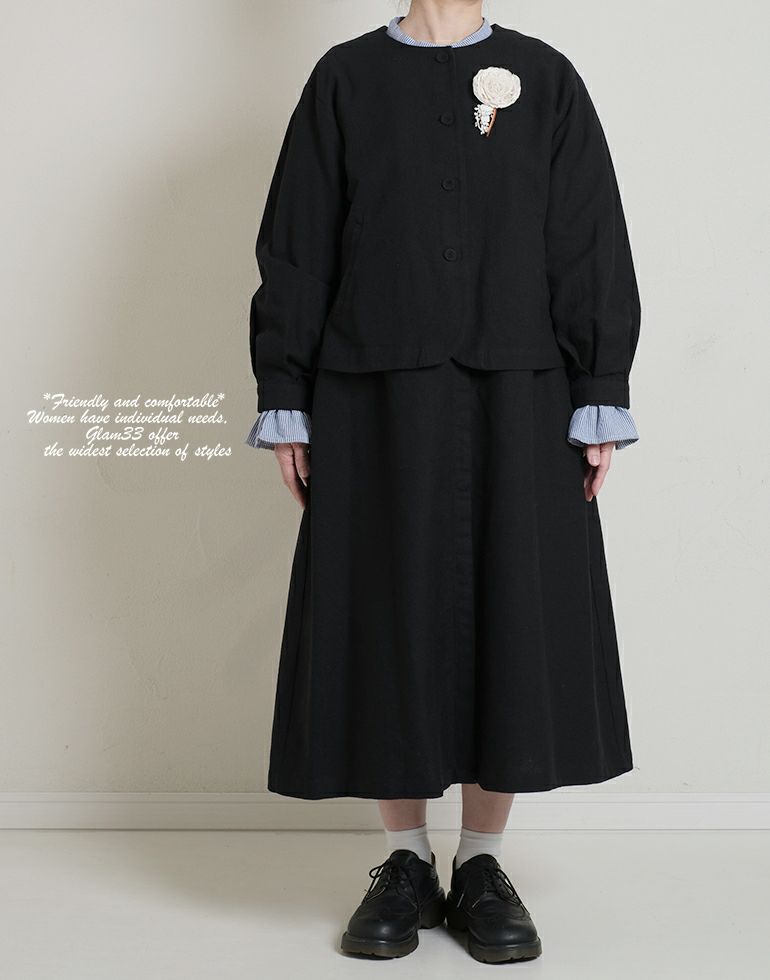 よよよ blue willow フォーマル対応オックスリネンのジャケット よよよ