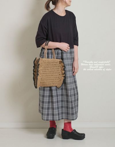 チェックドッキングワンピース　　　8192