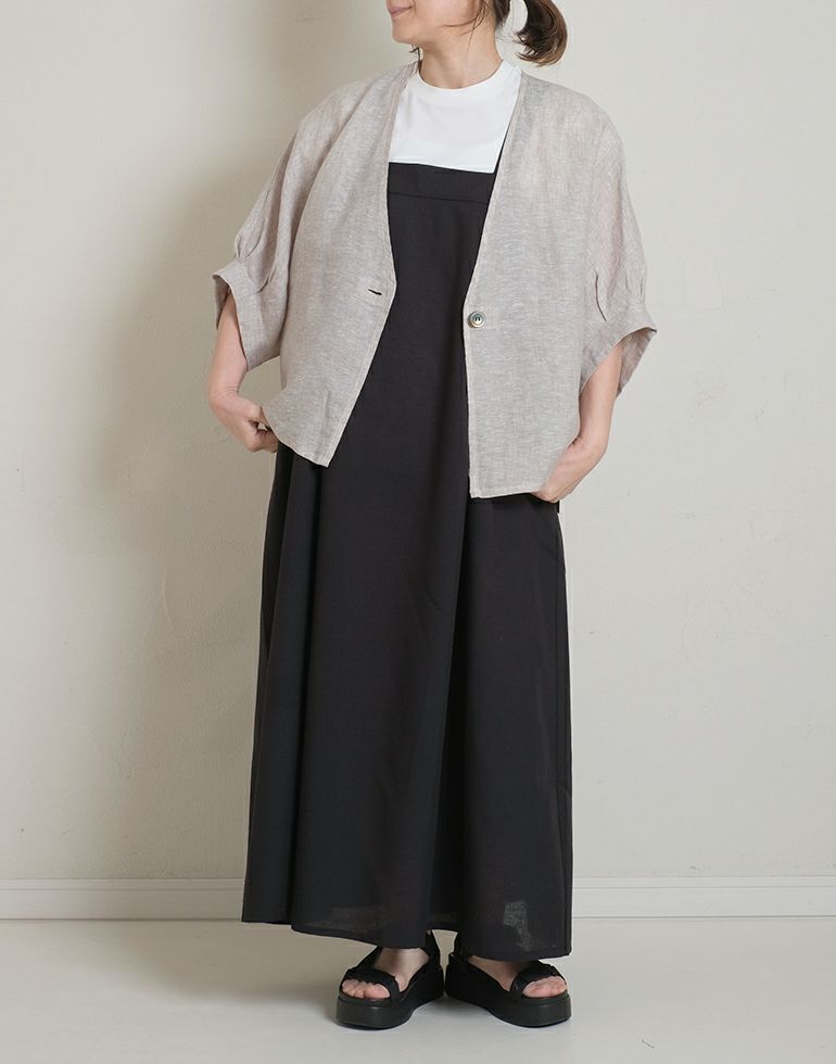 blue willow リネン２ウェイカーディガン(新品) 再入荷無し】blue willow リネンニット長袖カーディガン LIGHT