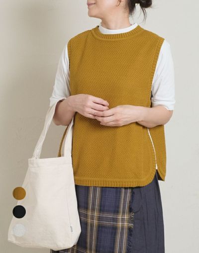 Bliss bunch ブリスバンチ　　鹿の子編みサイドスリットベスト　　TBN2006 