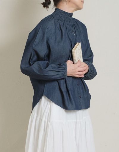 ルシェルブルー  ラッフルスリーブシフトドレス  新品タグ付き LE CIEL BLUE ラッフルスリーブシフトドレス