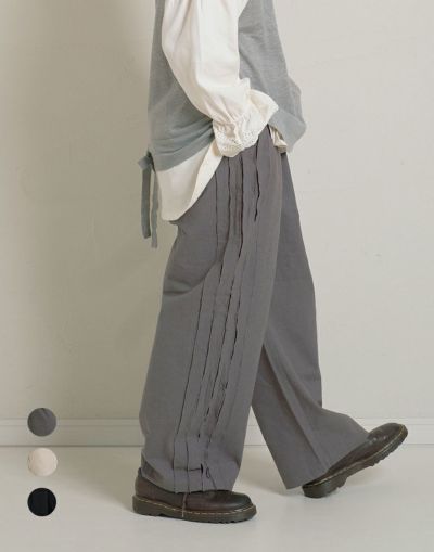 ウバソク　ubasoku リネンレーヨン　ギンガムチェックパンツ　バレルパンツ 楽天市場】ubasoku (ウバソク)リネン混インディゴデニム裾変形