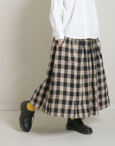 チェックタックスカート　　5510826